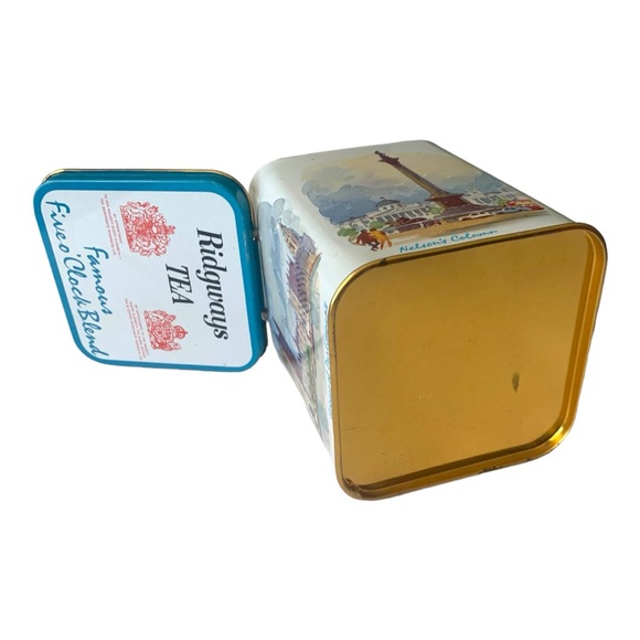 VTG Ridgways Tea Big Ben England Landscape Metal Tea Tin Collectible Canister - Picture 11 of 12